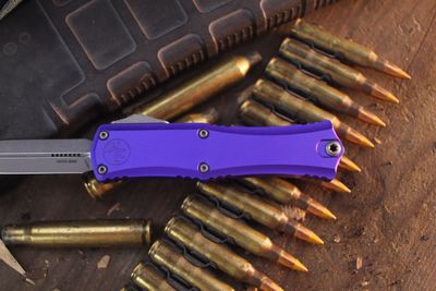 Microtech Mini Hera II D/E 3" OTF AUTO / Purple Aluminum / Apocalyptic M390MK