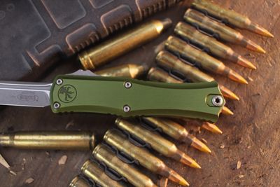 Microtech Mini Hera II T/E 3" OTF AUTO / OD Green Aluminum / Apocalyptic M390MK