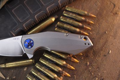 Zero Tolerance 0456 Sinkevich 3.25" Framelock Flipper / TItanium / Satin CTS-204P ( Pre Owned )