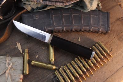 Cold Steel SISU 4" FIxed Blade / Black Linen Micarta / Mirror Polished VG-1 San Mai III ( Pre Owned )