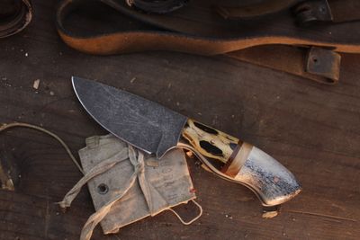 907knives Yakitat 3.25" Fixed Blade / Cactus & Birch / Acidwashed 52100