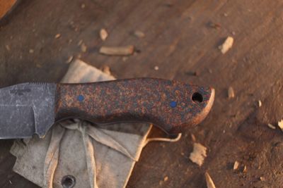 907knives Aegis 2.75" Fixed Blade / Fawncy Grip-Ex / Acidwashed 52100