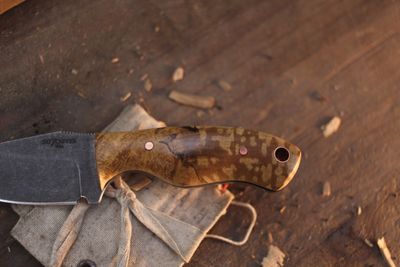 907knives Aegis 2.75" Fixed Blade / Birch / Acidwashed 52100