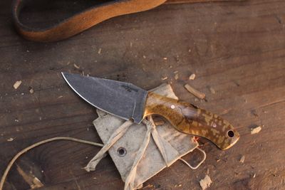 907knives Aegis 2.75" Fixed Blade / Birch / Acidwashed 52100