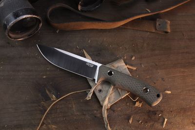 TRC Knives South Pole 4.5" Fixed Blade / 3D Machined Natural Micarta / Satin Elmax ( Pre Owned )