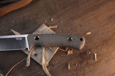 TRC Knives South Pole 4.5" Fixed Blade / 3D Machined Natural Micarta / Satin Elmax ( Pre Owned )