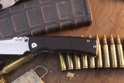 Chaves Knife & Tool Redencion Street Tanto 3.25" Framelock Folder / Black G-10 / Satin M390 ( Pre Owned )