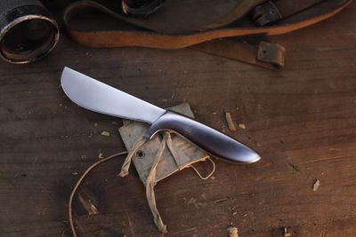 Gerber Classic Flayer 4.25" Fixed Blade / Cast Polished Aluminum / Satin 440 ( Pre Owned )