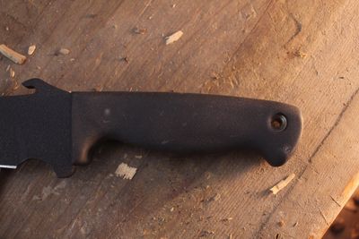 Scrapyard Knives Yard Hook 7" Fixed Blade / Black Resiprene C / Black SR77 ( Pre Owned )