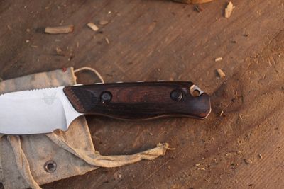 Benchmade Hidden Canyon 2.67" Hunting Knife / Stonewash / Dark Wood ( Pre Owned )