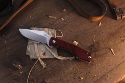 Finch Knives Medieval Madness 3" Linerlock Flipper / Cocobolo / Satin 14C28N