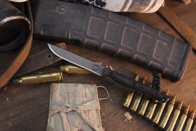 White River Knives Exodus 3 3.15" Fixed Blade /  Black G-10 / Stonewashed S35VN ( Pre Owned )