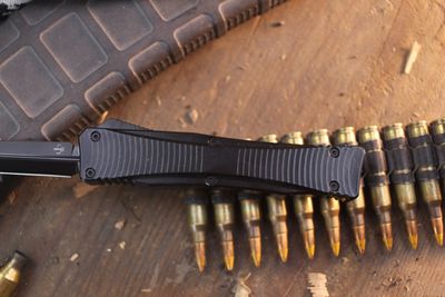 Boker Plus Dagger 2.0 3.4" OTF Auto / Black Milled Aluminum / Black D2