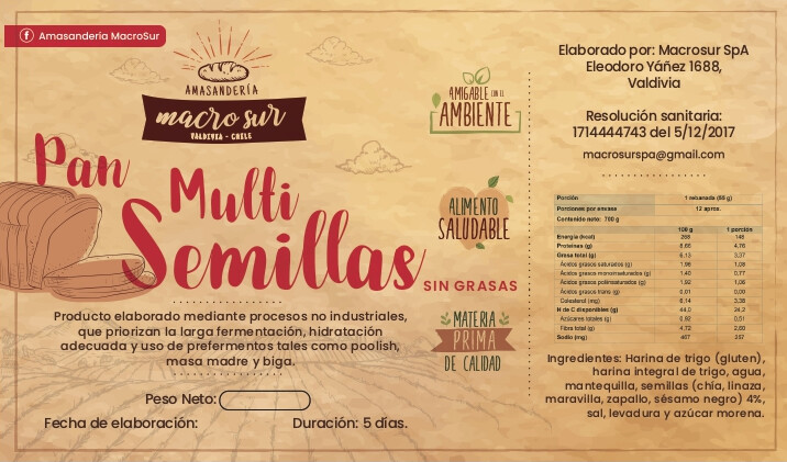 Pan Integral Multisemillas (Grande y Mediano)