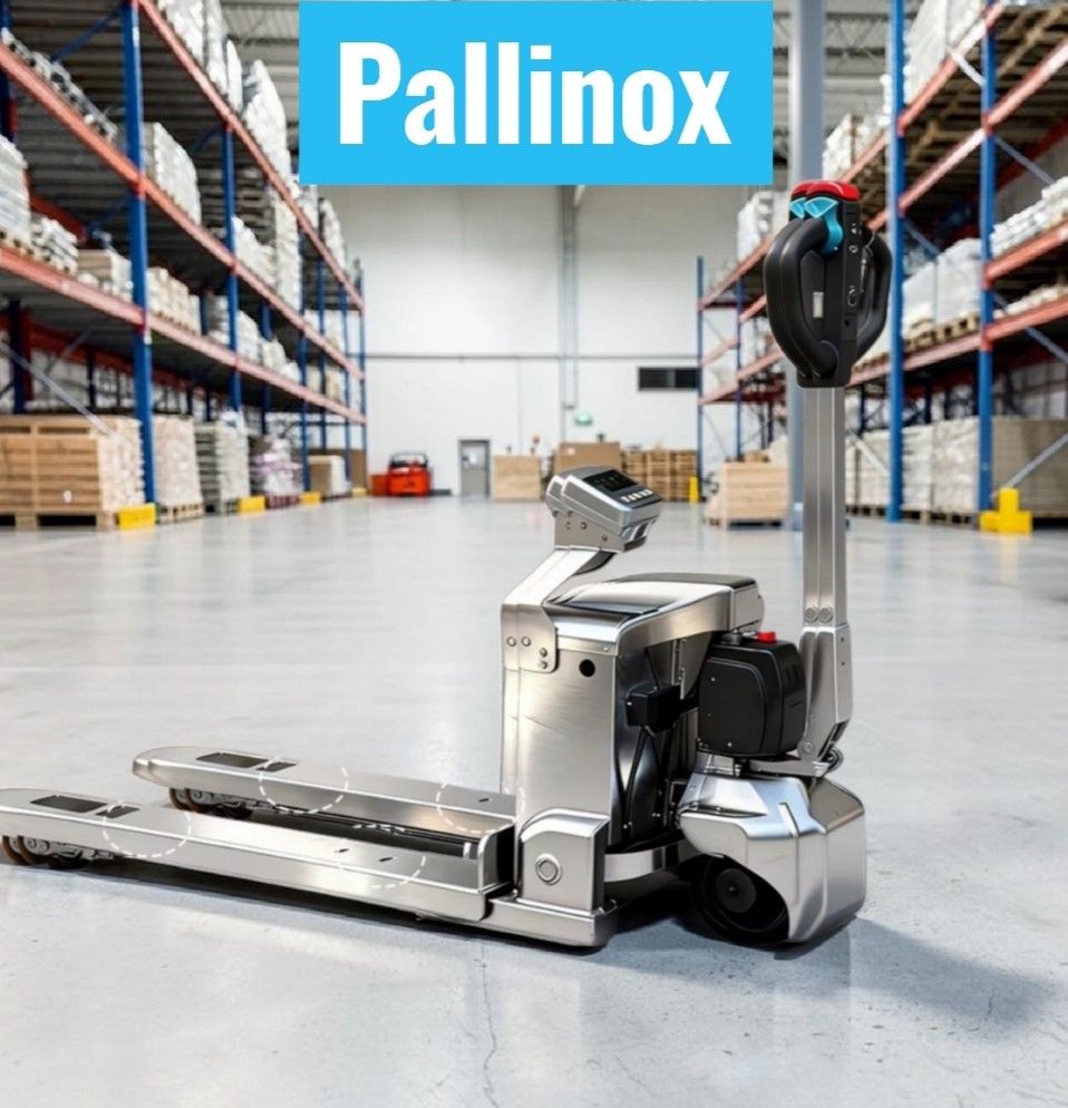 Inox elektrische transpallet met weegsysteem
