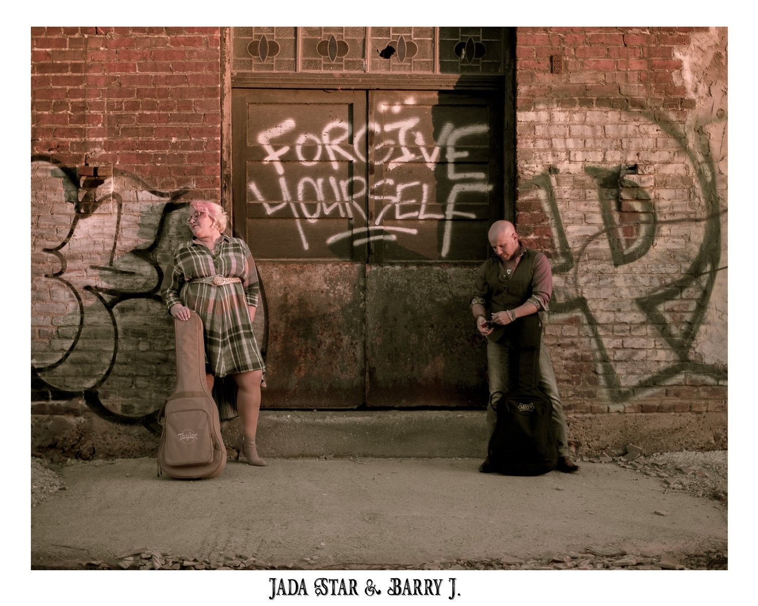 8x10 photo 'Forgive Yourself' signed by Jada & Barry