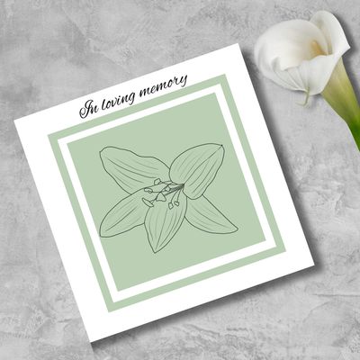 Sympathy / In loving memory cards