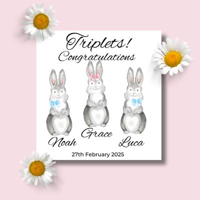 New Baby Cards (includes pregnancy, single baby, twins & triplets)
