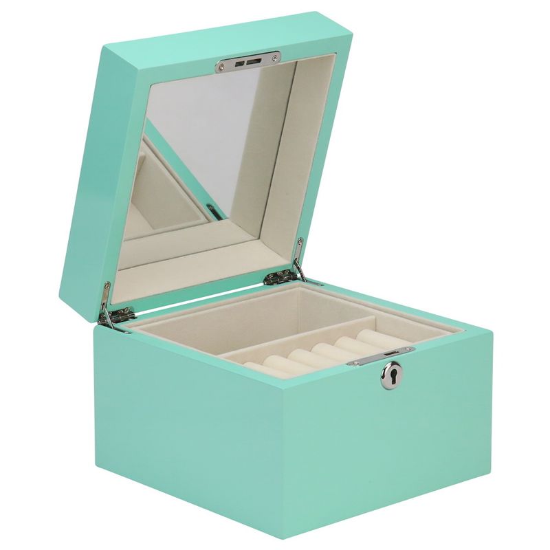Trending Wooden Jewelry Box Wood Jewellery Organizer Tiffany Blue