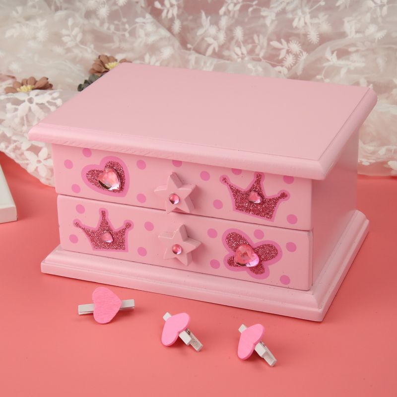Jewelry Box Musical Ballerina Pink Princess Jewellery Organizer