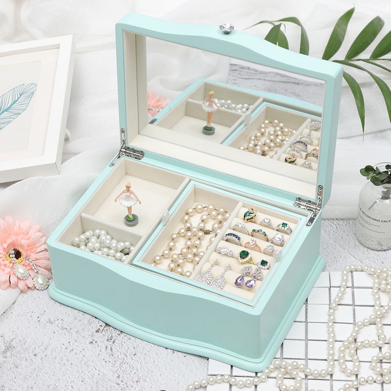 Dancing Ballerina Musical Wooden Jewelry Box