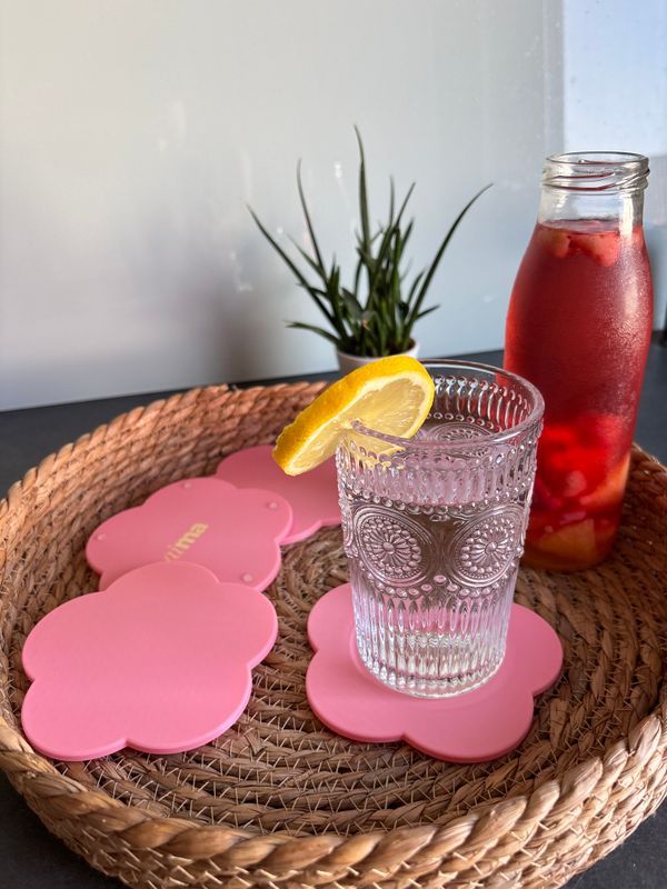 Untersetzer Bloom Soft Rose 4er-Set