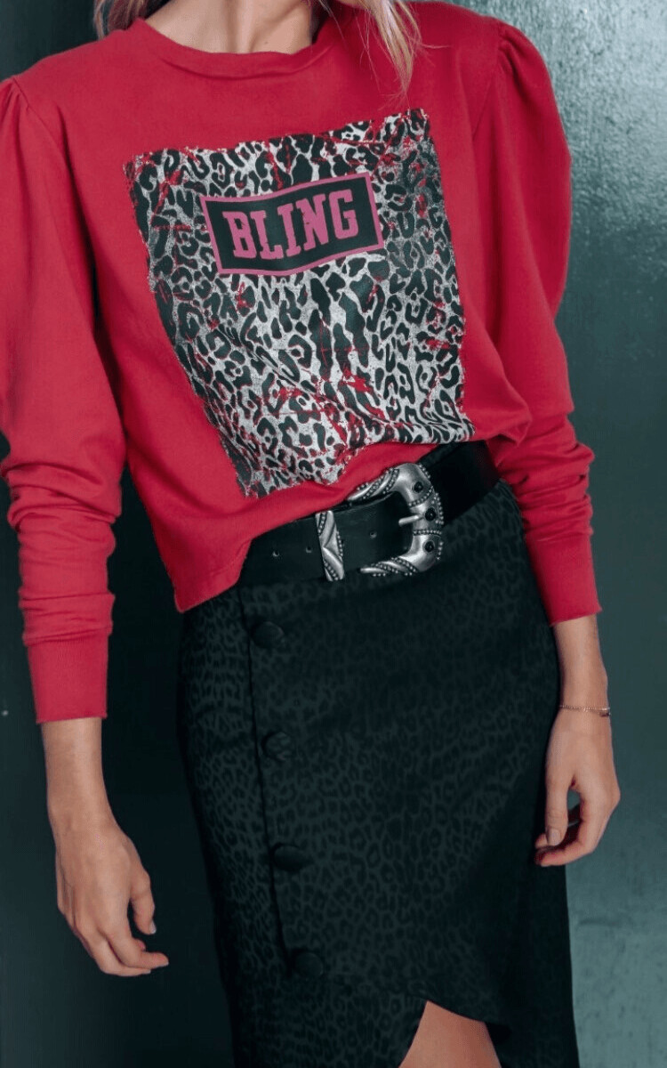 Blusa Moleton Bling, COR: ROSA, TAMANHO: P