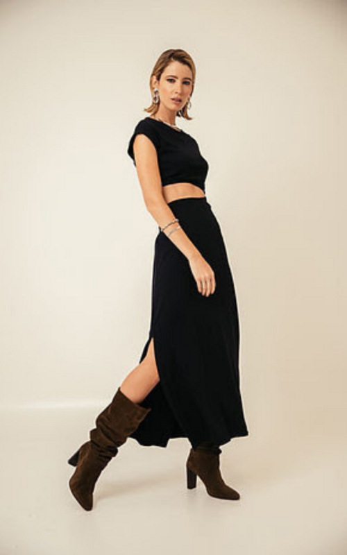 Vestido Preto Cutout Com Argola