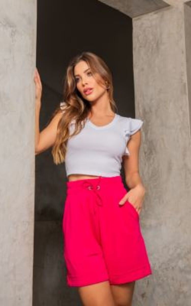 Blusa Allure Decote V Babado Duplo 