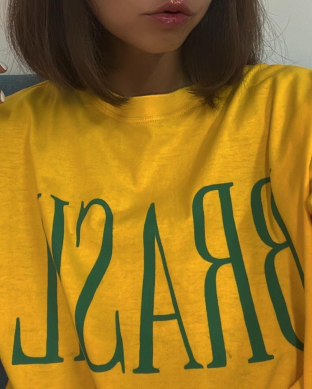 Blusa T-shirt  Brasil Cor Sólida