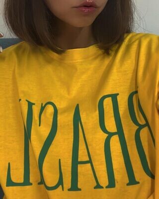 Blusa T-shirt  Brasil Cor Sólida