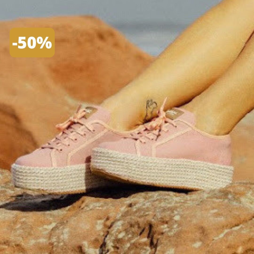 Tênis Rose Flatform Sola Alta em Corda
