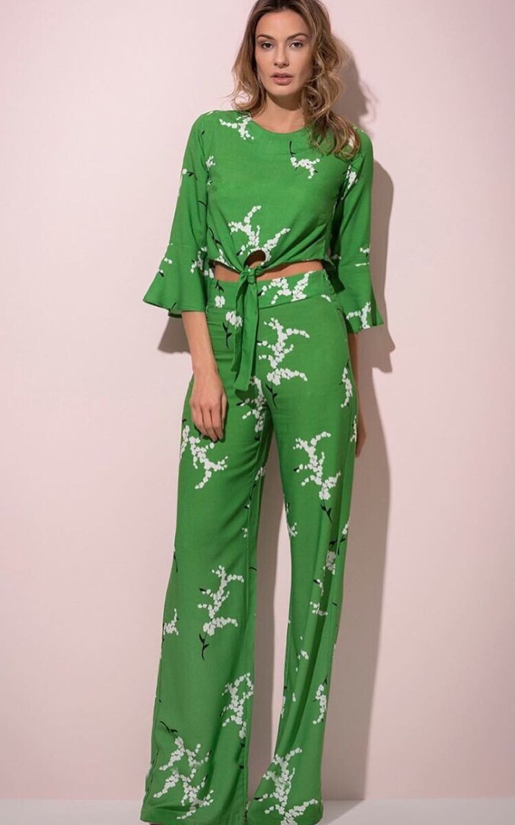 Calça Pantalona Estampada