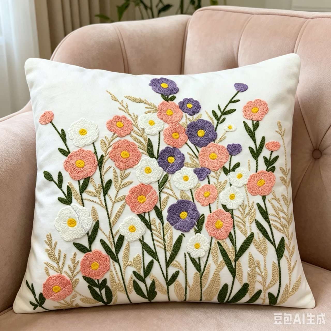 FUNDAS BORDADAS 45 X 45 CM