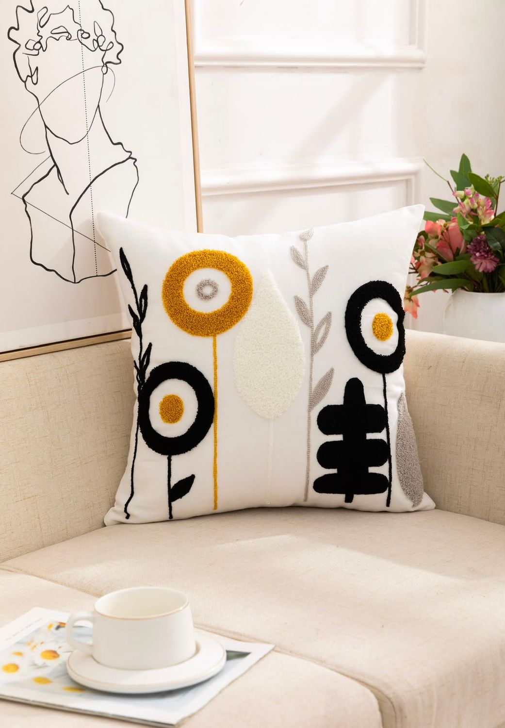 FUNDAS BORDADAS 45 X 45 CM #44