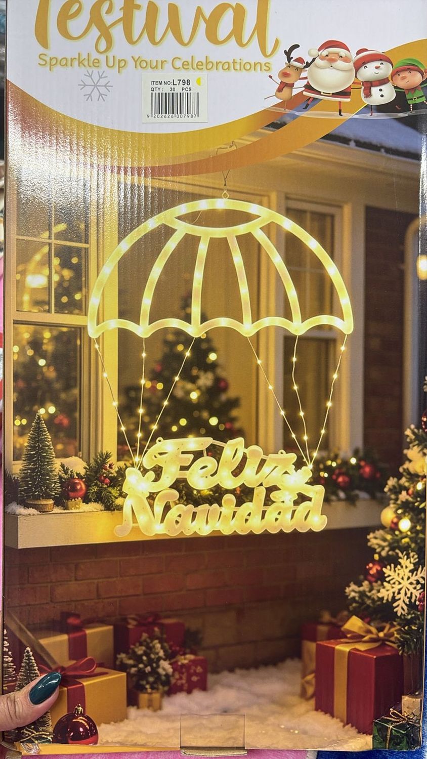 COLGANTE FELIZ NAVIDAD SOLAR