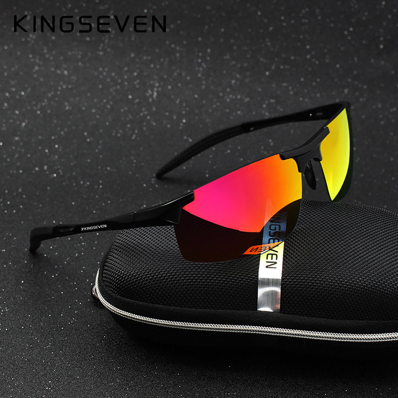 Kingseven Brand Men Glasses Polarized Coating Sunglasses Men Sun Glasses Women Goggles Night Vision Driving Sunglass 7523