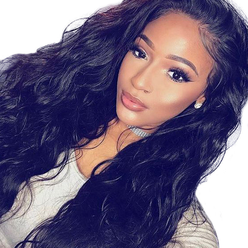 Brazilian Natural Wave Lace Front Human Hair Wigs For Women Pre Plucked Lace Wig With Baby Hair Remy Hair Bleached Knots