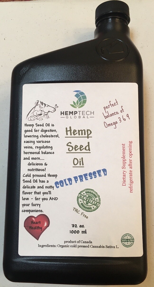 Raw Hemp Seed Oil 4 Pets