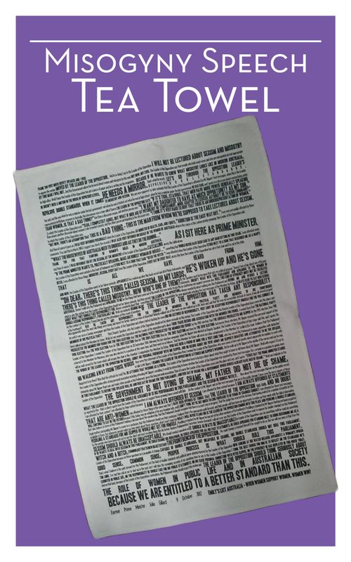 OG Misogyny Speech Tea Towel OG Misogyny Speech Tea Towel