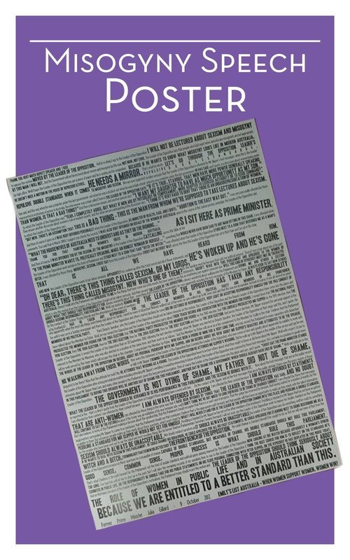 Misogyny Speech Poster - A2 Misogyny Speech Poster - A2