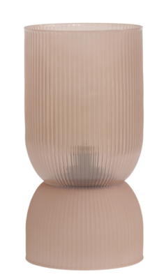 Tafellamp LED Ø14x27,5 cm PHOEBE glas oud roze