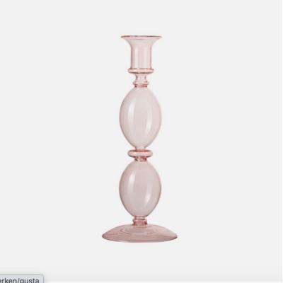 Gusta dinerkaarshouder glas roze Gusta dinerkaarshouder glas roze