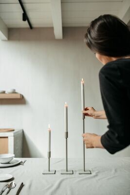 Leeff candle holder Cleo grey S Leeff candle holder Cleo grey S