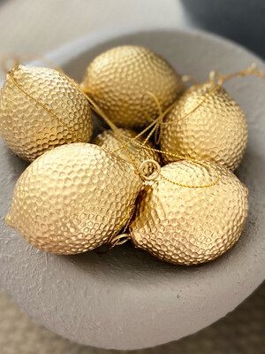 Ornament lemon gold