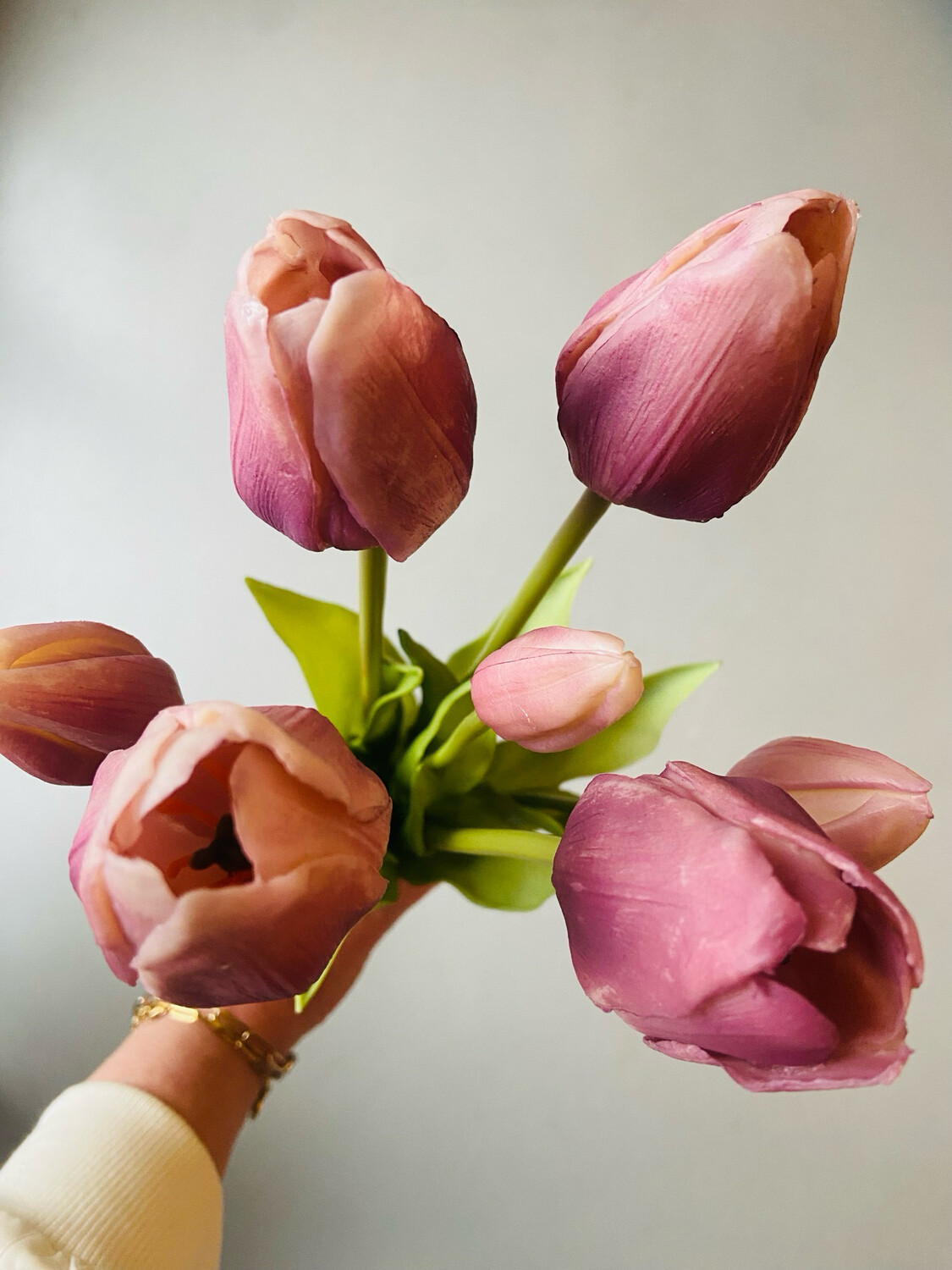 Tulp boeket mauve 47 cm