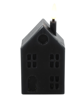 Led kaars huis zwart S
