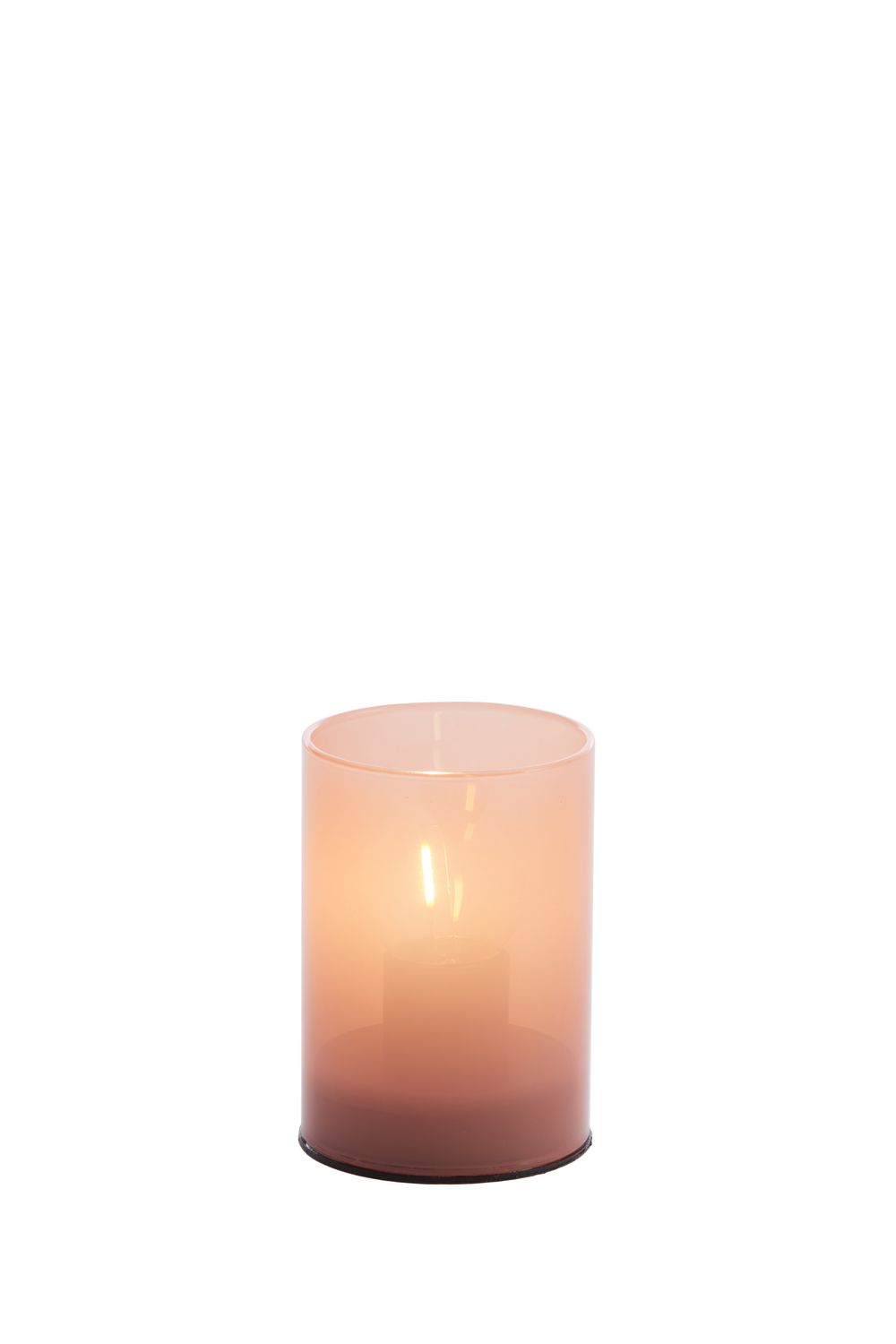 Tafellamp led melkglas donker perzik S