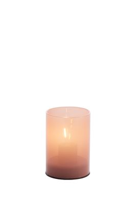 Tafellamp led melkglas donker perzik S