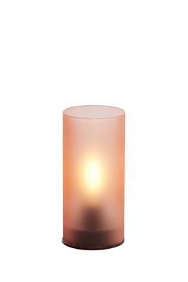 Tafellamp led mat glas donker perzik M